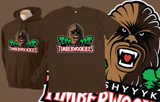 Timber Wookies by Vitaliy Klimenko | Star Wars and NBA parody shirt for only $10