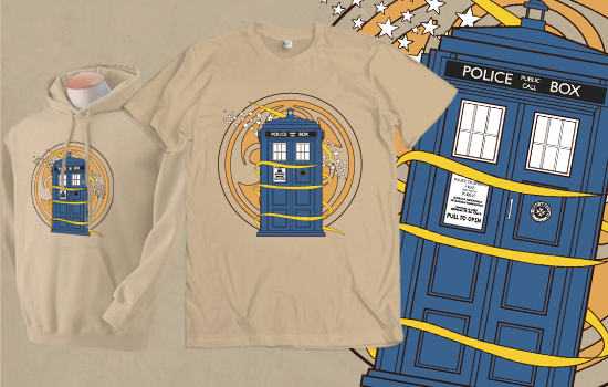 TARDIS Nouveau by shopfunkhouse | Doctor Who parody shirt for only $10